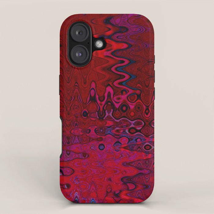 Red And Purple Abstract Painting iPhone Case Gallery Image 1