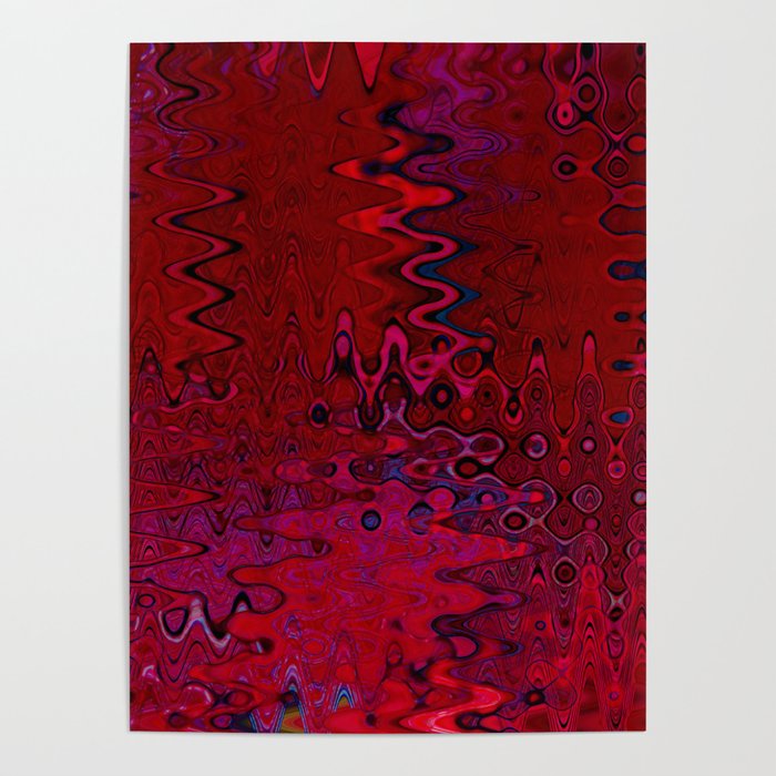 Red And Purple Abstract Painting Poster Gallery Image 1