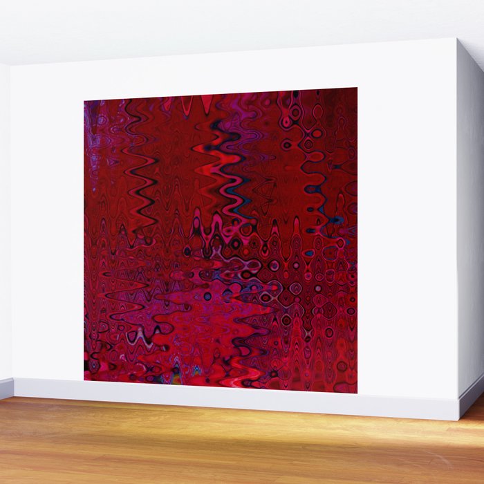 Red And Purple Abstract Painting Wall Mural Gallery Image 2