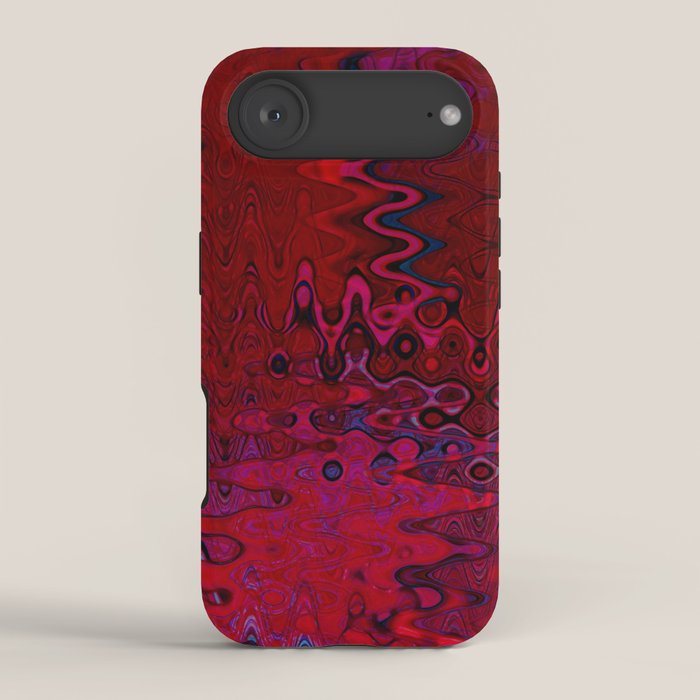 Red And Purple Abstract Painting iPhone Case