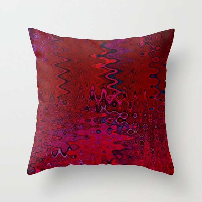 Red And Purple Abstract Painting Throw Pillow Gallery Image 6