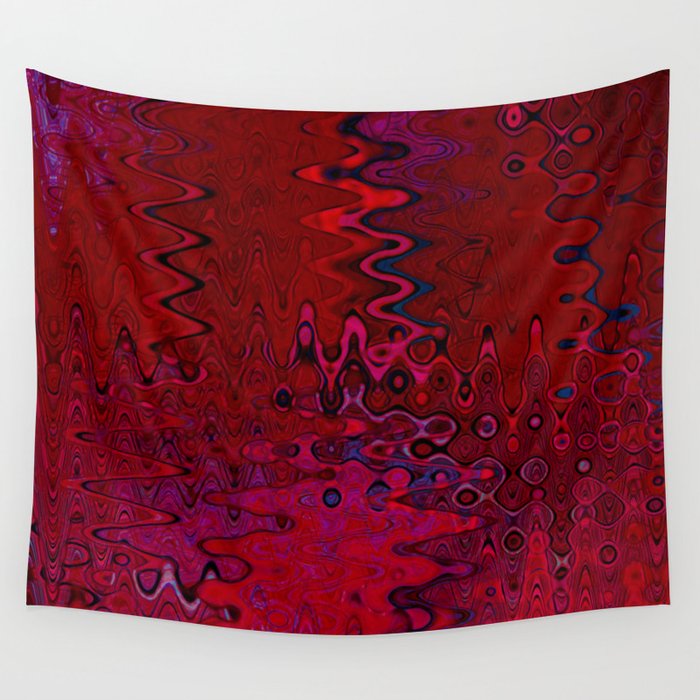 Red And Purple Abstract Painting Wall Tapestry Gallery Image 1