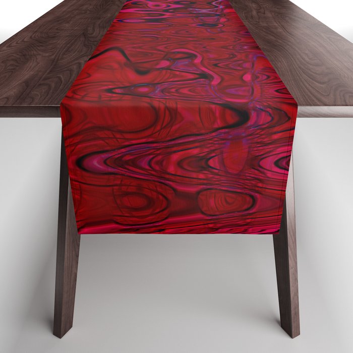 Red And Purple Abstract Painting Table Runner Gallery Image 1