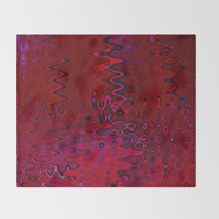 Red And Purple Abstract Painting Throw Blanket Gallery Image 2