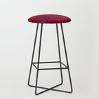 Red And Purple Abstract Painting Stool Gallery Image 1