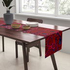 Red And Purple Abstract Painting Table Runner Gallery Image 2