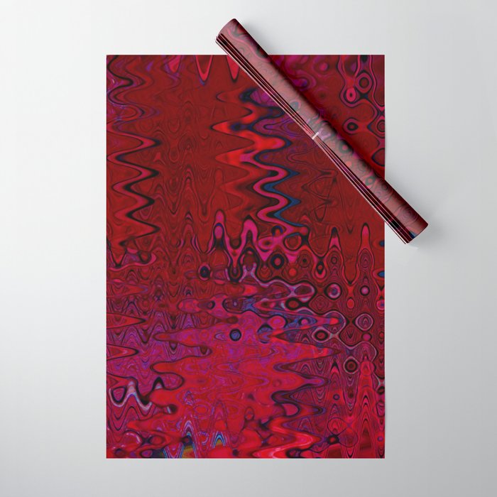 Red And Purple Abstract Painting Wrapping Paper Gallery Image 1