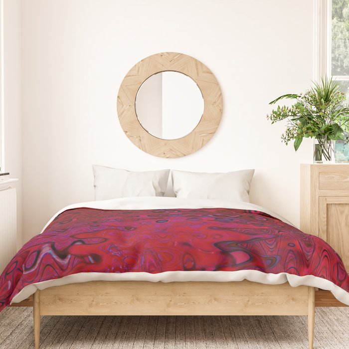 Red And Purple Abstract Painting Duvet Cover Gallery Image 3