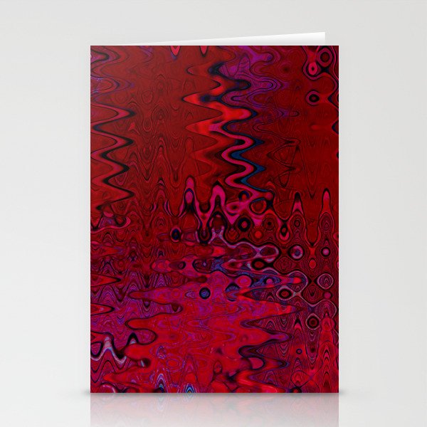 Red And Purple Abstract Painting Stationery Card Gallery Image 1