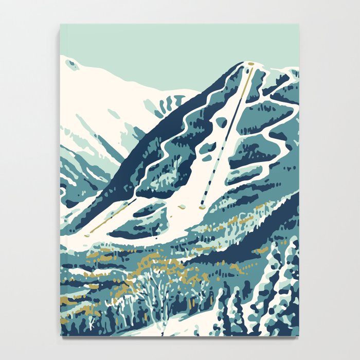 2021 Ski Stowe Vermont Vintage Poster  Notebook Gallery Image 4