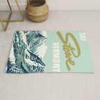 2021 Ski Stowe Vermont Vintage Poster  Rug Gallery Image 1