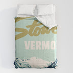 2021 Ski Stowe Vermont Vintage Poster  Comforter Gallery Image 6