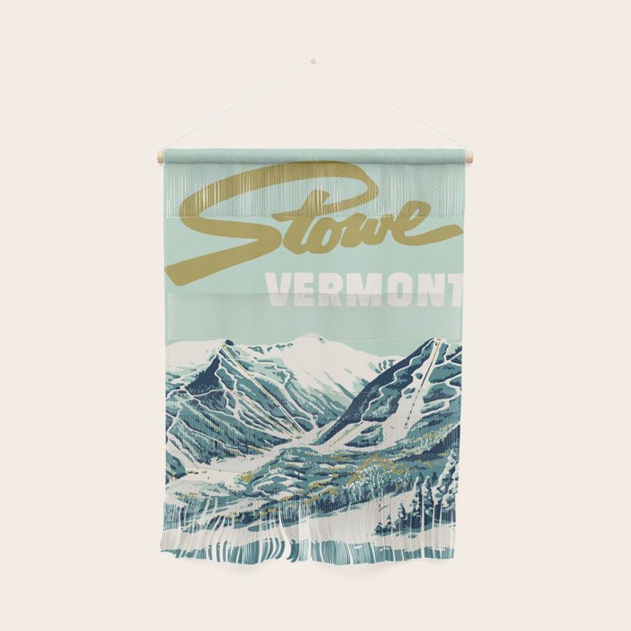 2021 Ski Stowe Vermont Vintage Poster  Wall Hanging Gallery Image 1