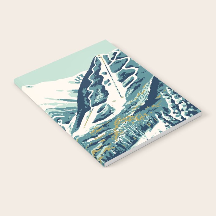 2021 Ski Stowe Vermont Vintage Poster  Notebook Gallery Image 2