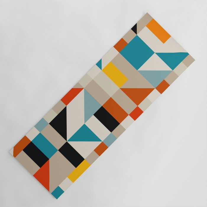 Modern Abstract Geometric Bold Colorful Artwork Yoga Mat Gallery Image 1
