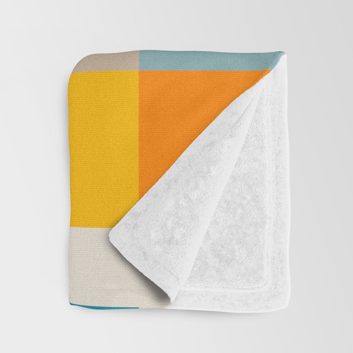 Modern Abstract Geometric Bold Colorful Artwork Throw Blanket Gallery Image 3