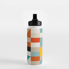 Modern Abstract Geometric Bold Colorful Artwork Water Bottle Gallery Image 2