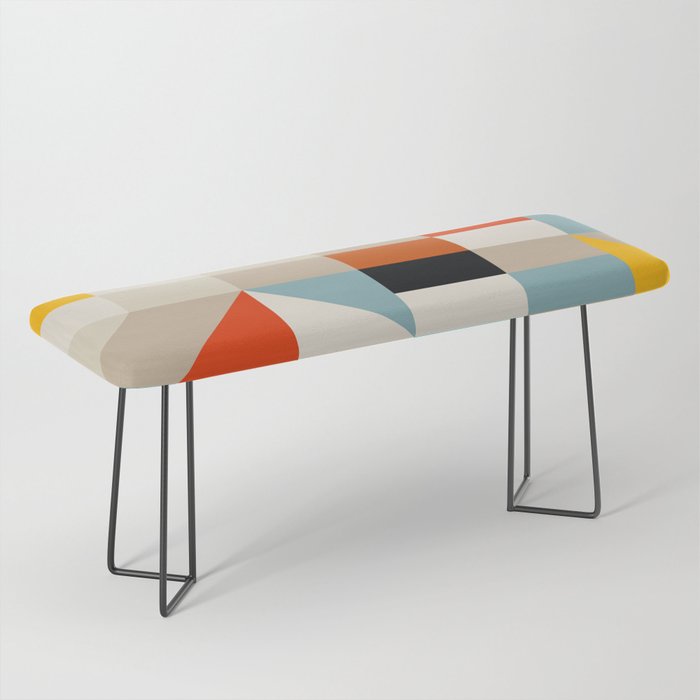 Modern Abstract Geometric Bold Colorful Artwork Bench Gallery Image 1
