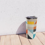 Modern Abstract Geometric Bold Colorful Artwork Travel Mug Gallery Image 4
