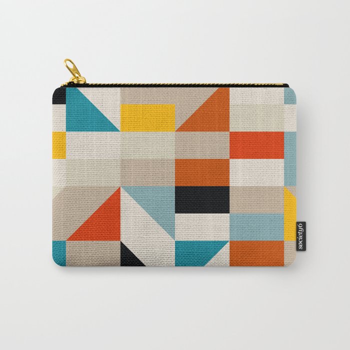Modern Abstract Geometric Bold Colorful Artwork Carry All Pouch Gallery Image 1