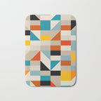 Modern Abstract Geometric Bold Colorful Artwork Bath Mat Gallery Image 1