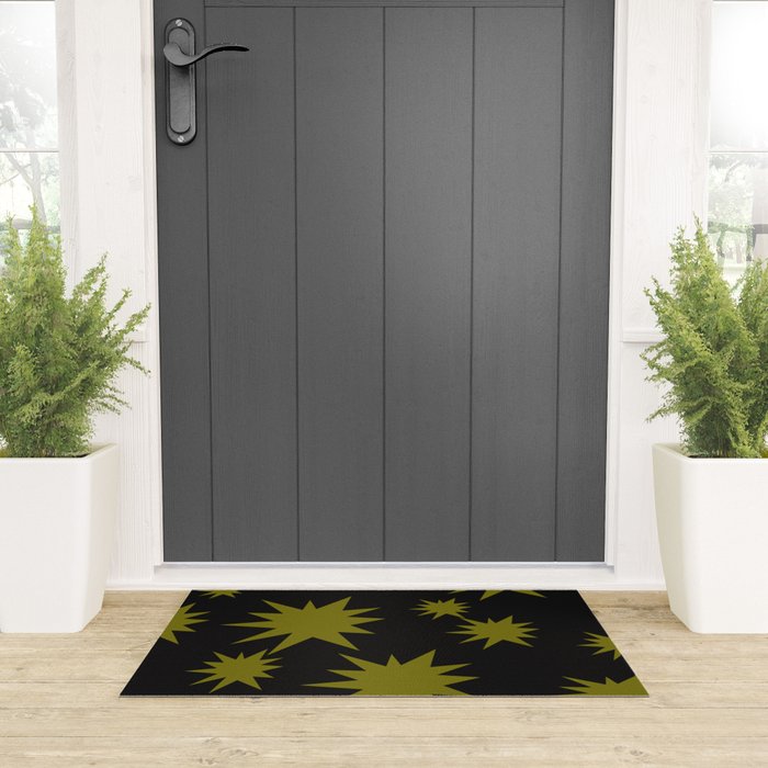 Dark Chartreuse Boom Welcome Mat Gallery Image 3