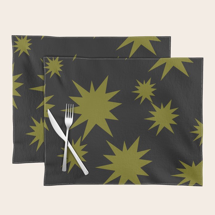 Dark Chartreuse Boom Placemat Gallery Image 1