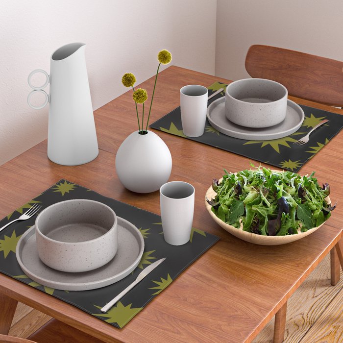 Dark Chartreuse Boom Placemat Gallery Image 2