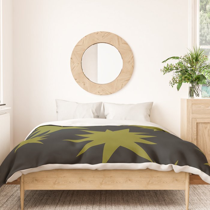 Dark Chartreuse Boom Duvet Cover Gallery Image 3