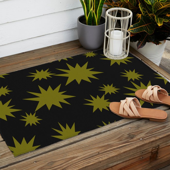 Dark Chartreuse Boom Outdoor Rug Gallery Image 2