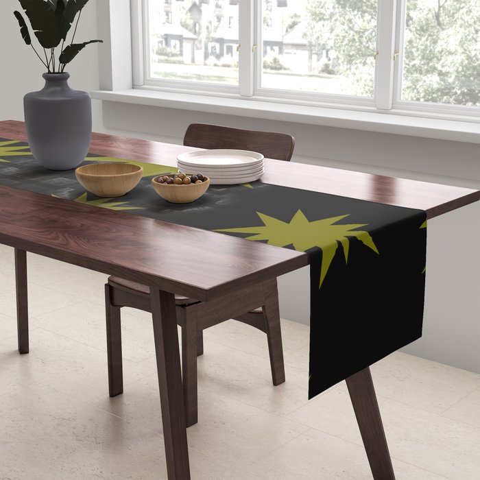 Dark Chartreuse Boom Table Runner Gallery Image 2