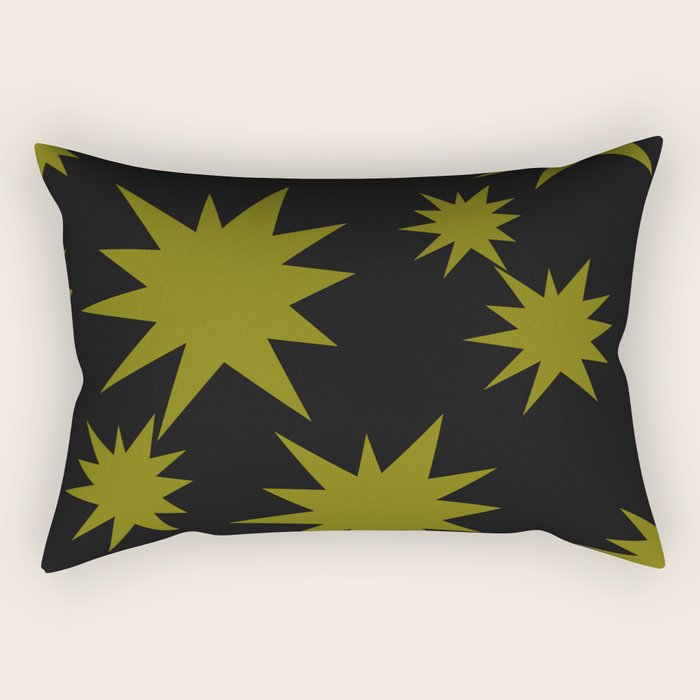 Dark Chartreuse Boom Rectangular Pillow Gallery Image 1