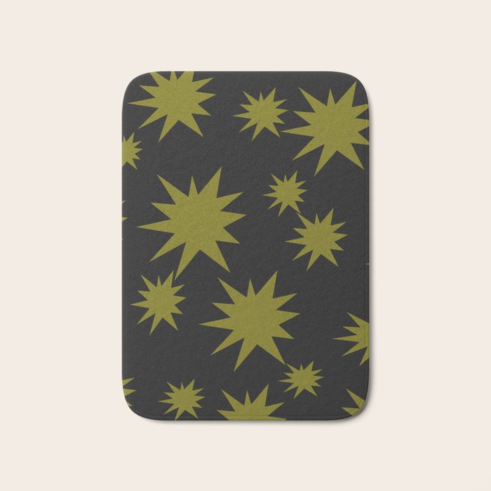 Dark Chartreuse Boom Bath Mat Gallery Image 1