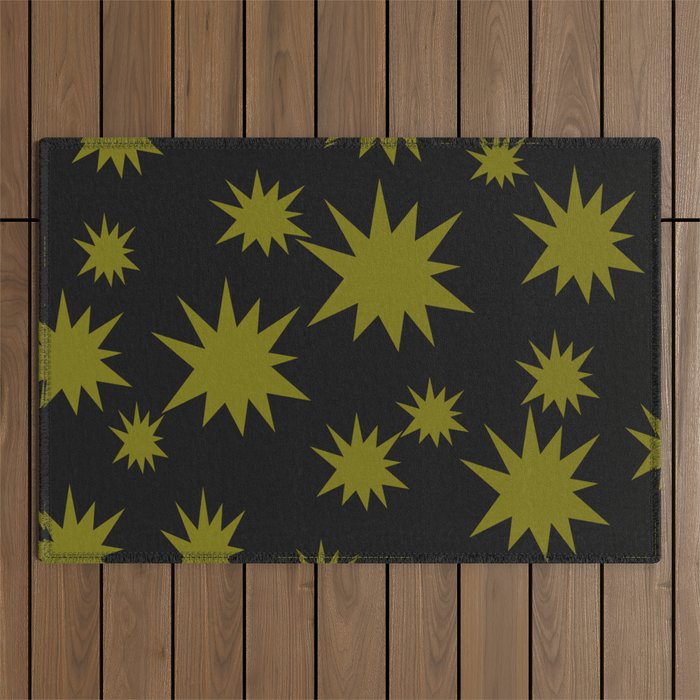 Dark Chartreuse Boom Outdoor Rug Gallery Image 1