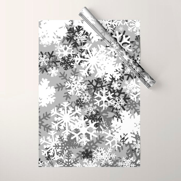 Snowflake Camo Wrapping Paper
