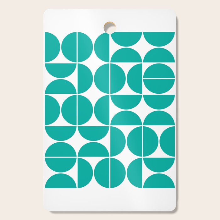 Mid Century Modern Geometric 04 Turquoise Cutting Board Gallery Image 1