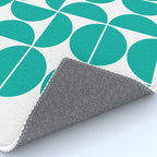 Mid Century Modern Geometric 04 Turquoise Rug Gallery Image 4