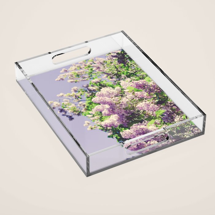 Lilac Flowers Acrylic Tray Gallery Image 1
