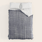 Rustic Abstract Stripes, Navy Blue and White Comforter Gallery Image 6