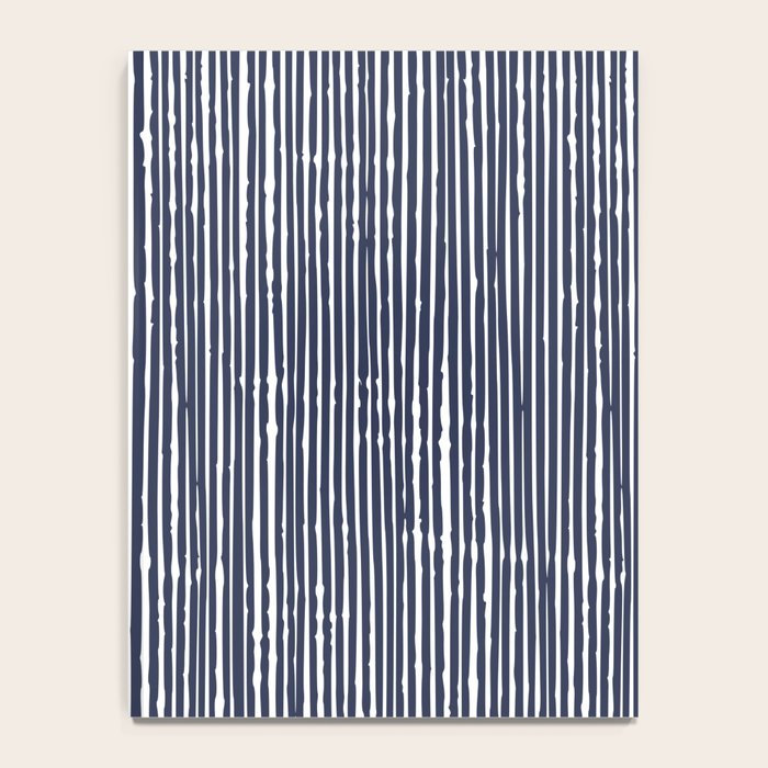 Rustic Abstract Stripes, Navy Blue and White Notebook Gallery Image 4