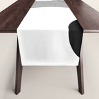 Modern Minimalist Line Art in Black and White Table Runner Gallery Image 1
