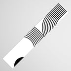 Modern Minimalist Line Art in Black and White Table Runner Gallery Image 3