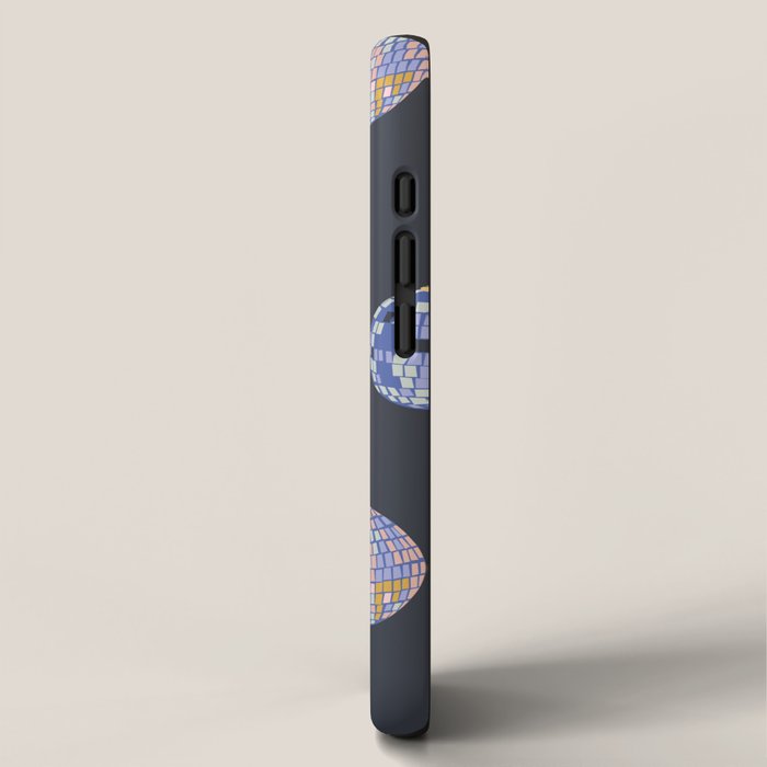 Disco balls party time pattern dark iPhone Case Gallery Image 2