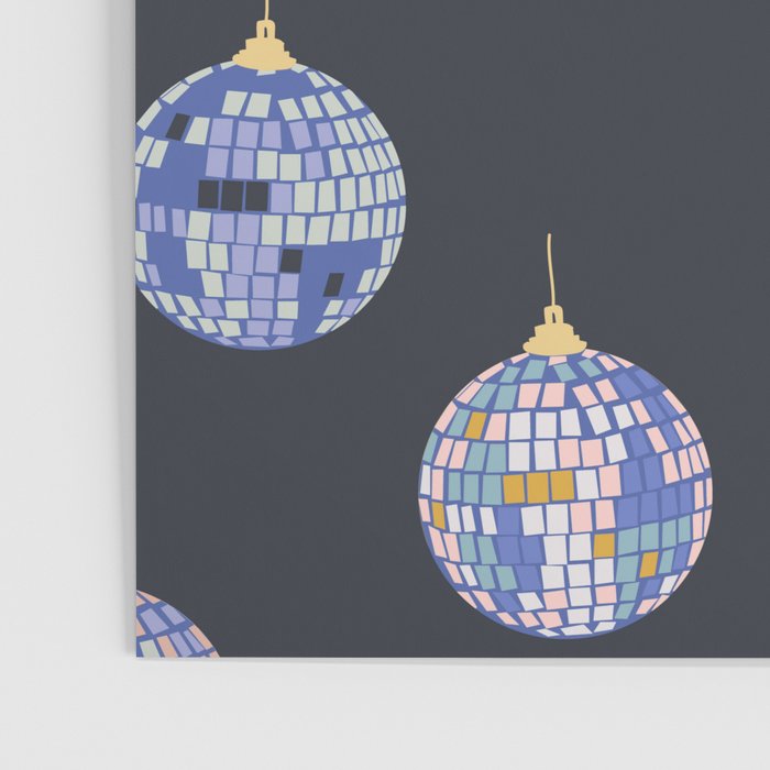 Disco balls party time pattern dark Poster Gallery Image 3