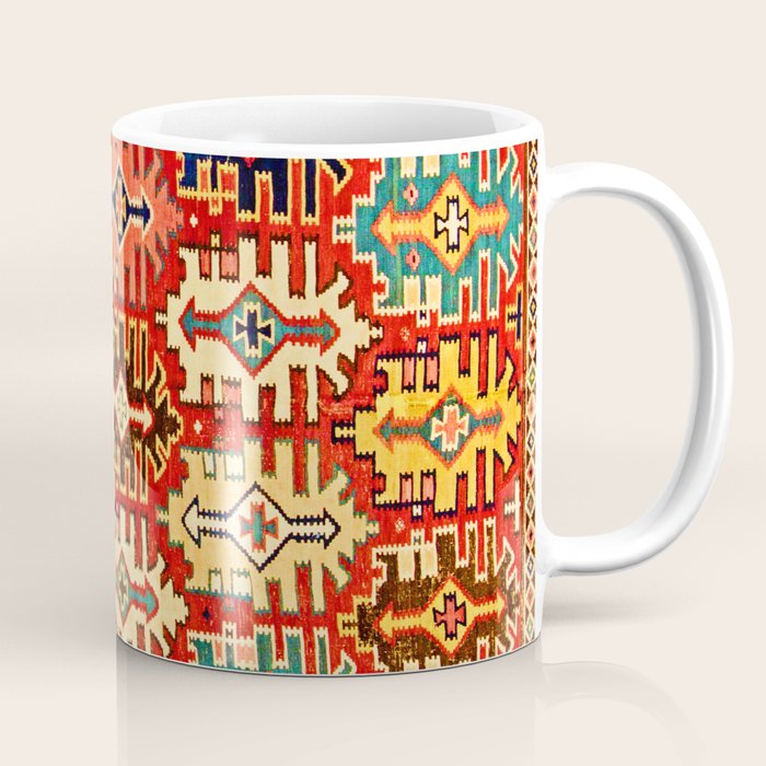 Antique Turkish Kilim Rug Print Coffee Mug Gallery Image 1