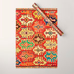 Antique Turkish Kilim Rug Print Wrapping Paper Gallery Image 1