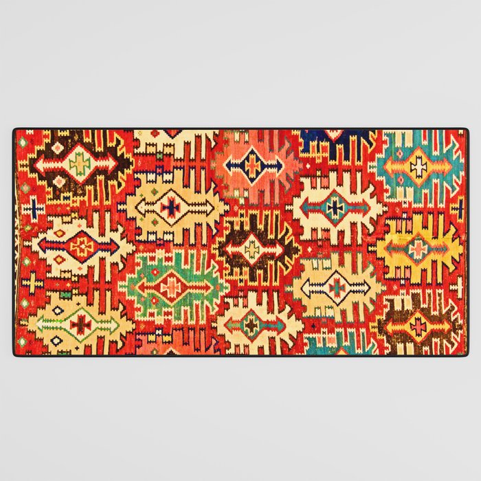 Antique Turkish Kilim Rug Print Desk Mat Gallery Image 3
