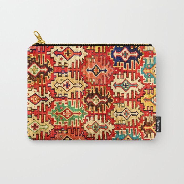 Antique Turkish Kilim Rug Print Carry All Pouch Gallery Image 1