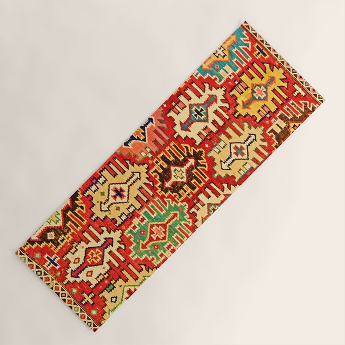 Antique Turkish Kilim Rug Print Yoga Mat Gallery Image 1