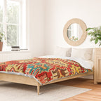 Antique Turkish Kilim Rug Print Duvet Cover Gallery Image 2